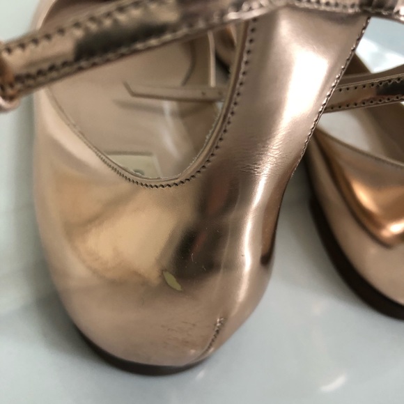 VALENTINO GARAVANI Gold Tango metallic leather ballet flats - Picture 6 of 17